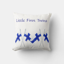 Finland Flagga Nursery Pillow for Twillingars