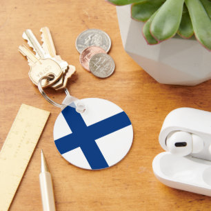 Finland flagga nyckelring