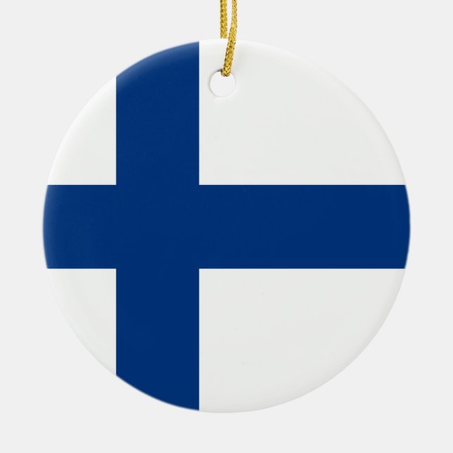 Finland Flagga Ornament (Framsidan)