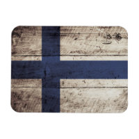 Finland flagga på gammalt Wood korn