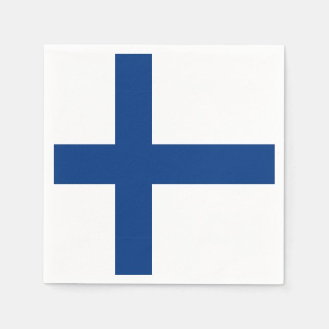Finland flagga Pappersservett (Framsidan)