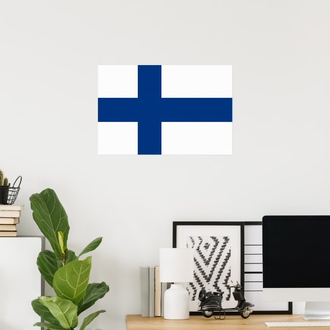 Finland flagga poster (Hemmakontoret)