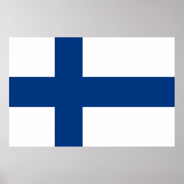 Finland flagga poster (Framsidan)