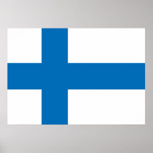 Finland Flagga Poster