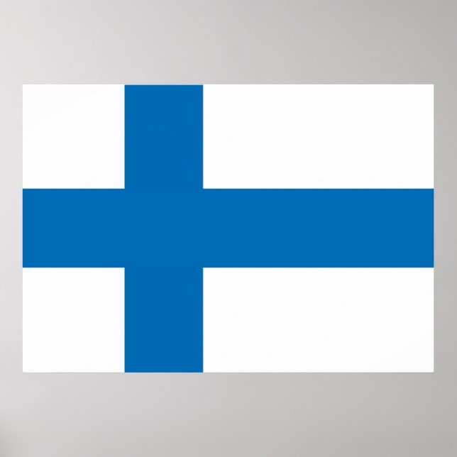 Finland Flagga Poster (Framsidan)
