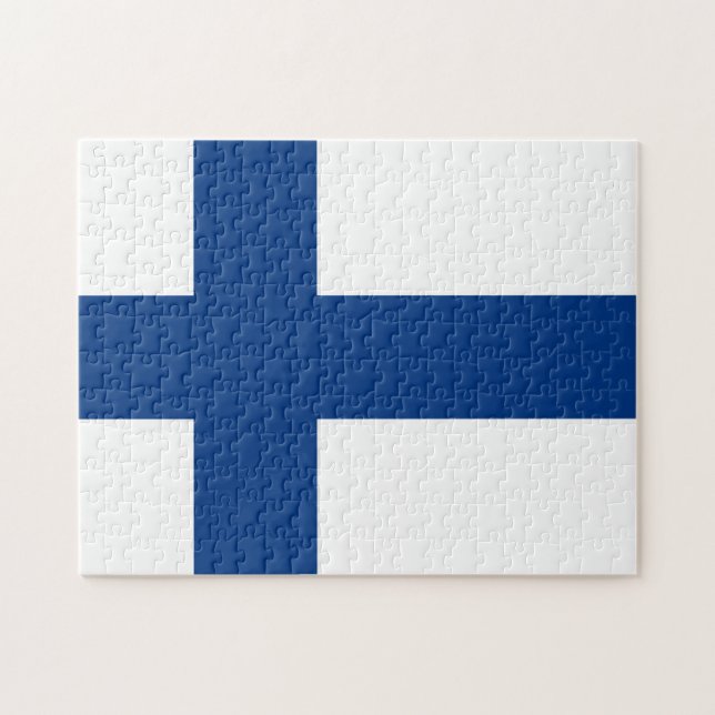 Finland Flagga Pussel (Horisontell)