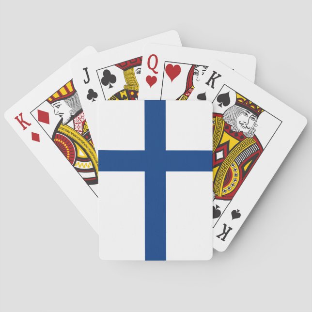Finland flagga spelkort (Baksidan)