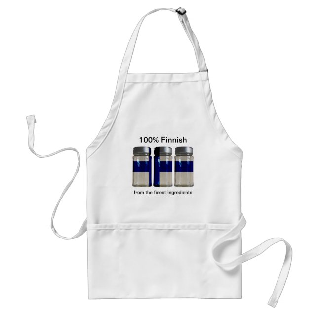 Finland Flagga Spice Burk Apron Förkläde (Framsidan)