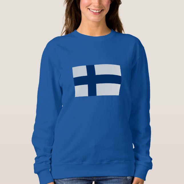 Finland Flagga T Shirt (Framsida)