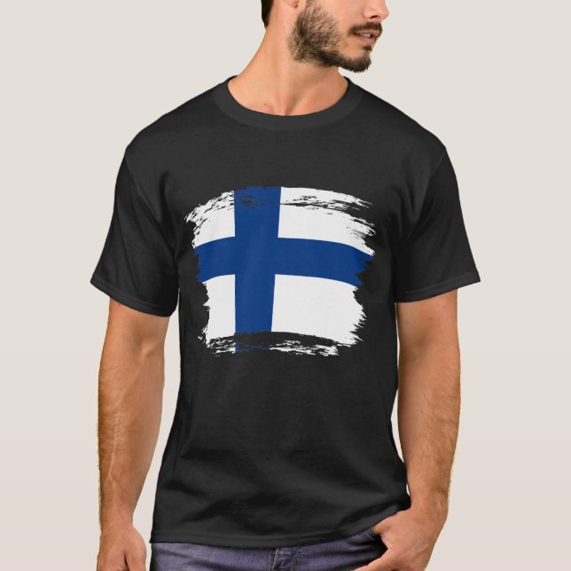 Finland flagga t shirt (Framsida)