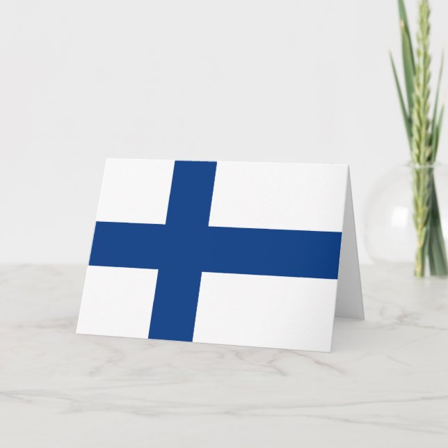 Finland flagga tack kort (Framsida)