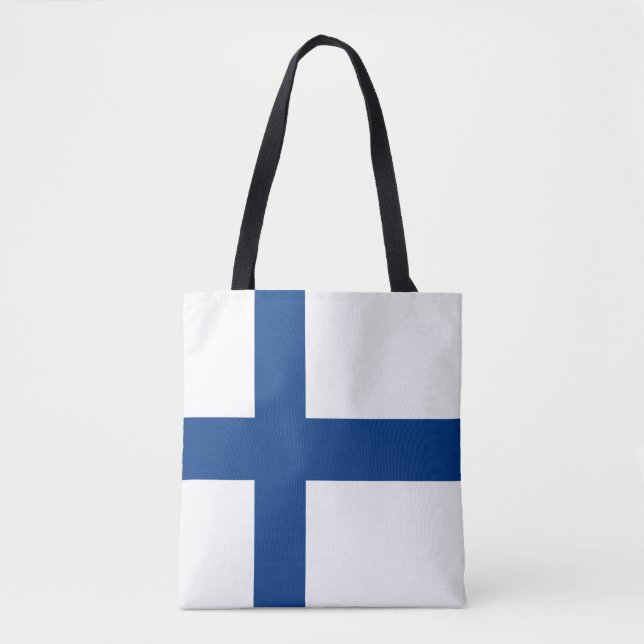 Finland flagga Tote Tygkasse (Framsida)