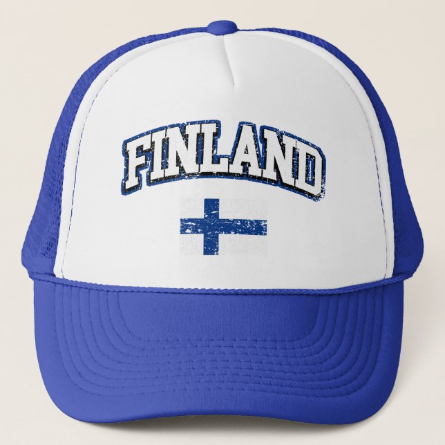 Finland Flagga Truckerkeps (Framsida)