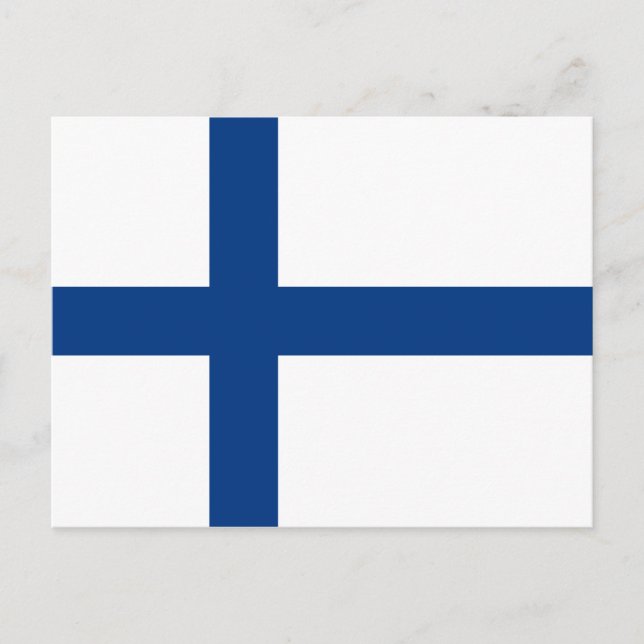 Finland flagga vykort (Framsida)