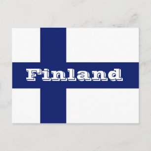 Finland flagga vykort