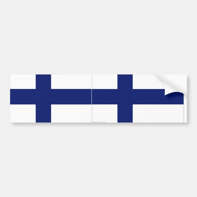 Finland flaggabildekal bildekal (Framsidan)