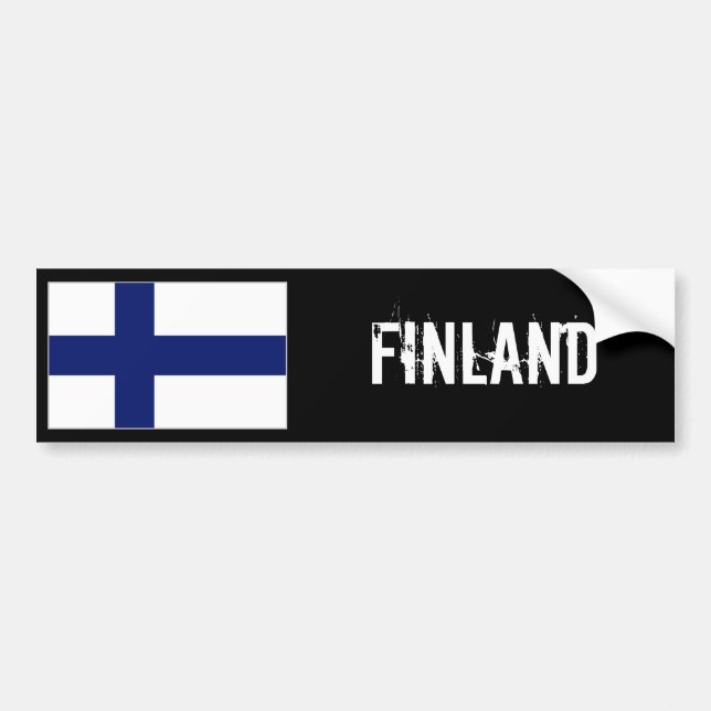 Finland flaggabildekal bildekal (Framsidan)