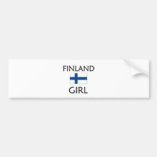 FINLAND FLICKA BILDEKAL