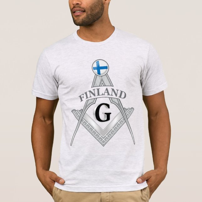 Finland freemasonry sign t shirt (Framsida)