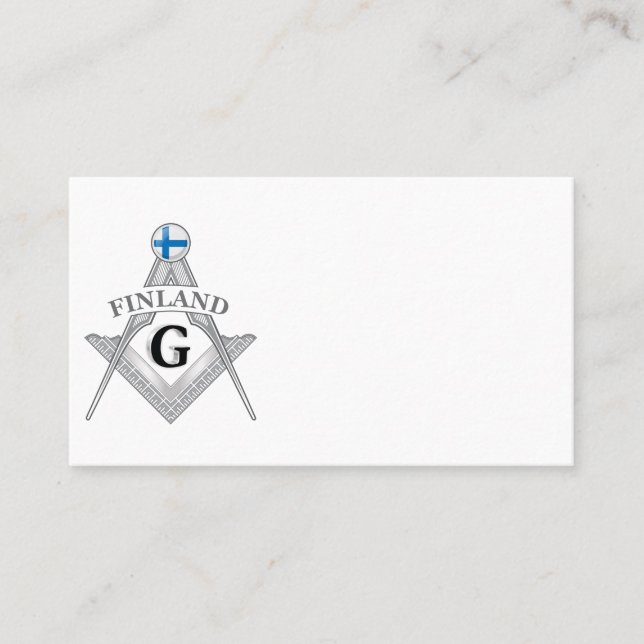 Finland freemasonry sign visitkort (Framsida)