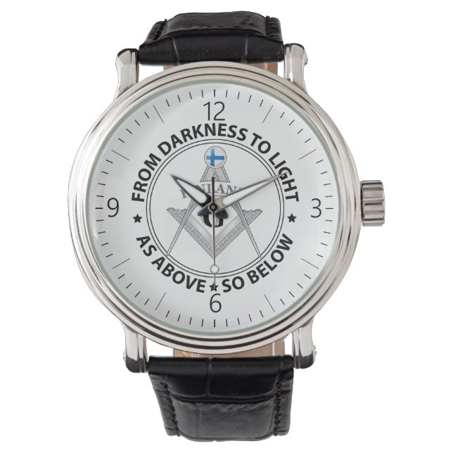 Finland frimureri tecken armbandsur (Framsida)
