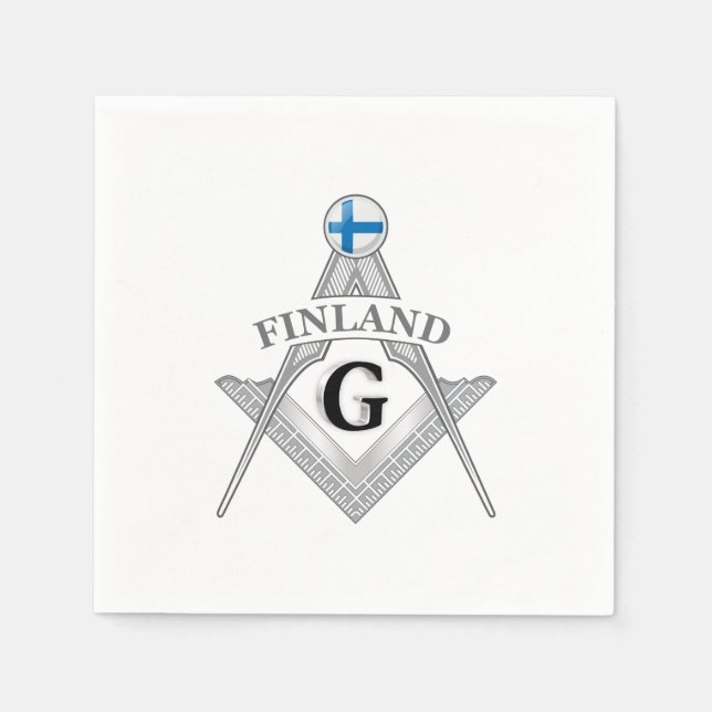 Finland frimureri tecken pappersservett (Framsidan)