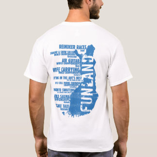 Finland Funland listar T-tröja för 2 baksida Tee Shirt