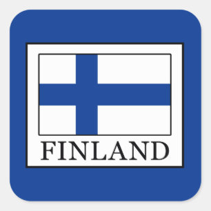 Finland Fyrkantigt Klistermärke