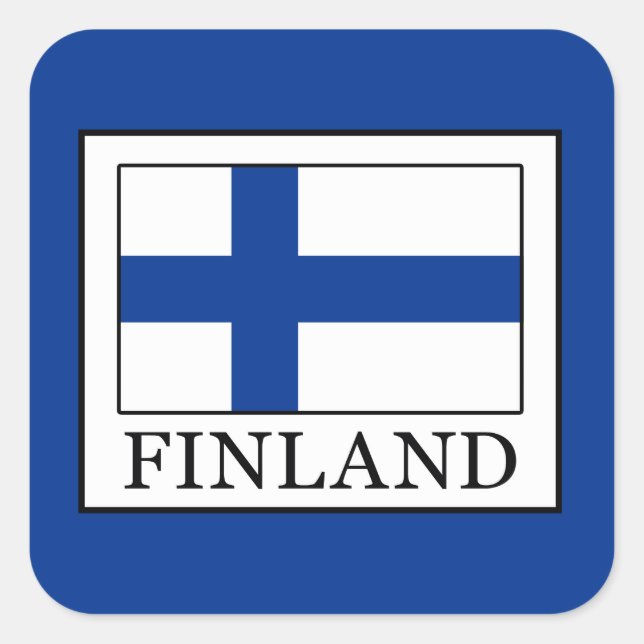 Finland Fyrkantigt Klistermärke (Framsida)