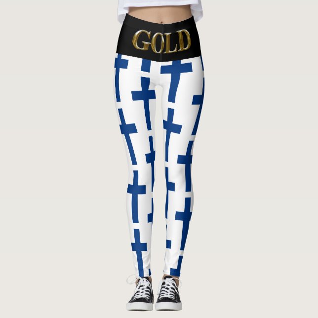 FINLAND GULD LEGGINGS (Framsida)