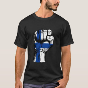 Finland Handfist Finska Flaggan Finsk Stolthet Fin T Shirt