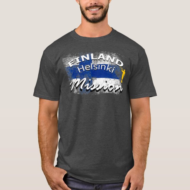 Finland Helsingfors Mormon LDS Uppdrag missionär T Shirt (Framsida)