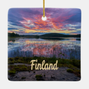 Finland Helsingfors norra Europa Julgransprydnad Keramik