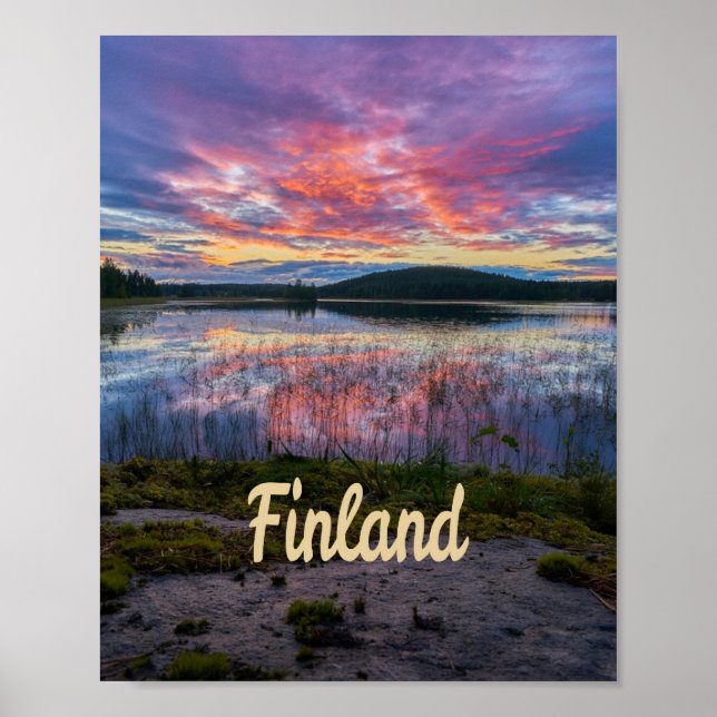 Finland Helsingfors norra Europa Poster (Framsidan)