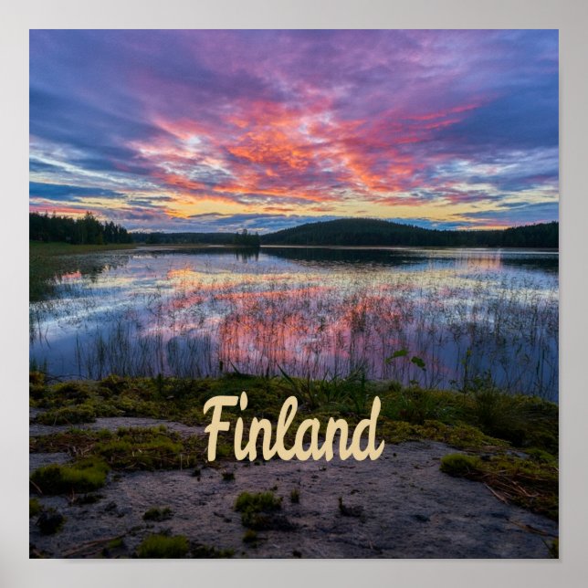 Finland Helsingfors norra Europa Poster (Framsidan)