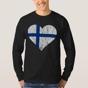 Finland Hjärta Suomi Finsk Flagga Sisu Fin Stolthe T Shirt