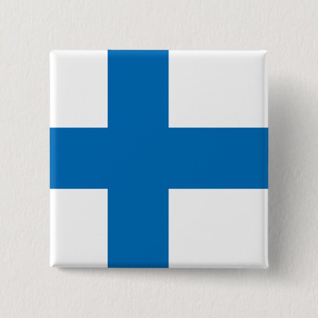 Finland högkvalitativ flagga knapp (Framsida)