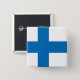 Finland högkvalitativ flagga knapp (Framsida & baksida)