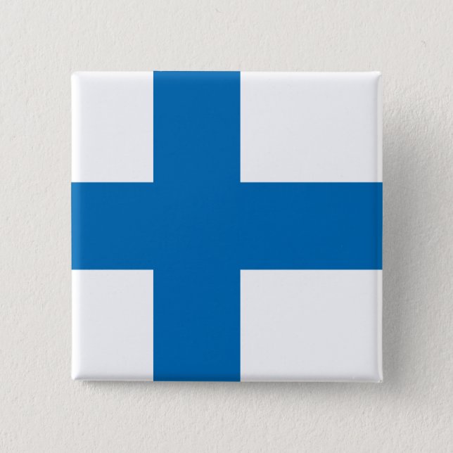 Finland högkvalitativ flagga knapp (Framsida)