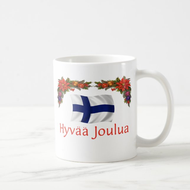 Finland Hyvaa Joulua (god jul) Kaffemugg (Höger)
