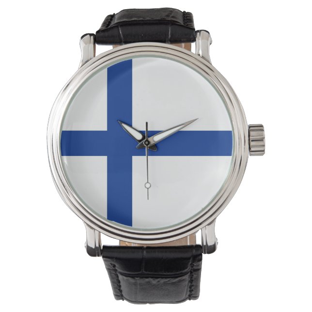 Finland i land flagga armbandsur (Framsida)