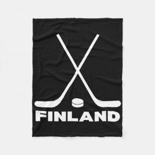 Finland ishockeyfan fleecefilt
