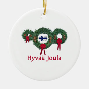 Finland jul 2 julgransprydnad keramik