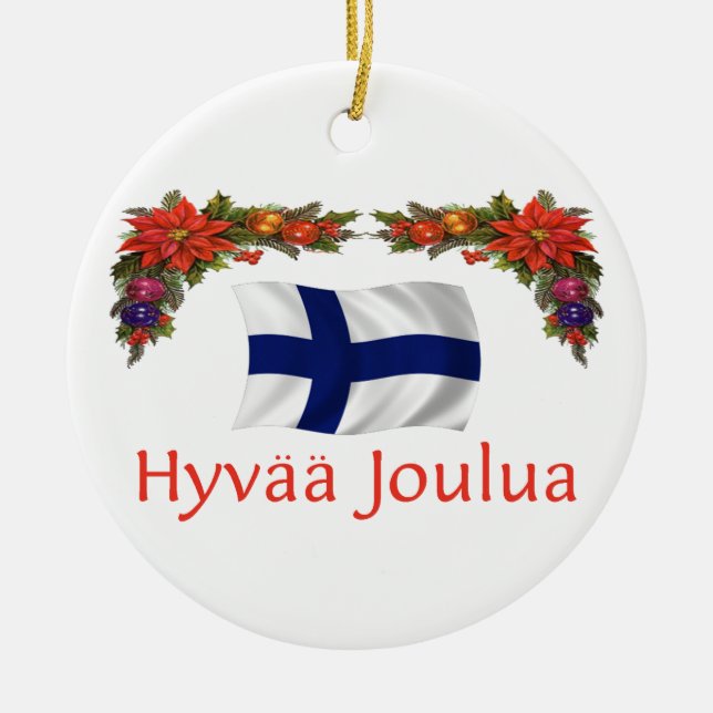 Finland jul julgransprydnad keramik (Framsidan)