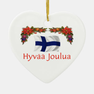 Finland jul julgransprydnad keramik