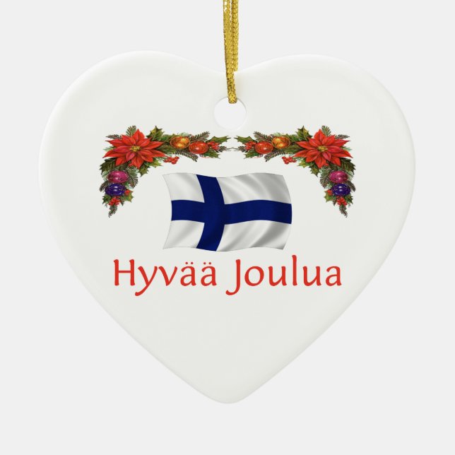 Finland jul julgransprydnad keramik (Framsidan)