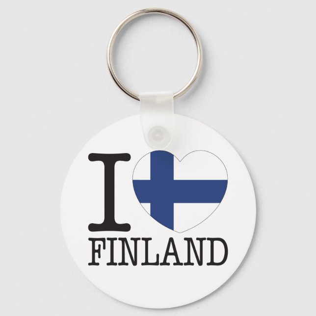 Finland Kärlek v2 Nyckelring (Framsida)