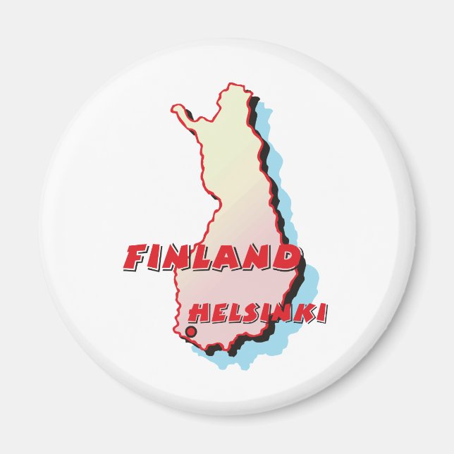 Finland Karta Magnet (Framsidan)
