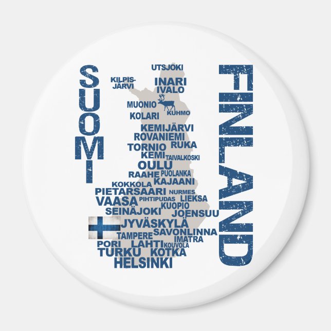 FINLAND KARTA magnet (Framsidan)