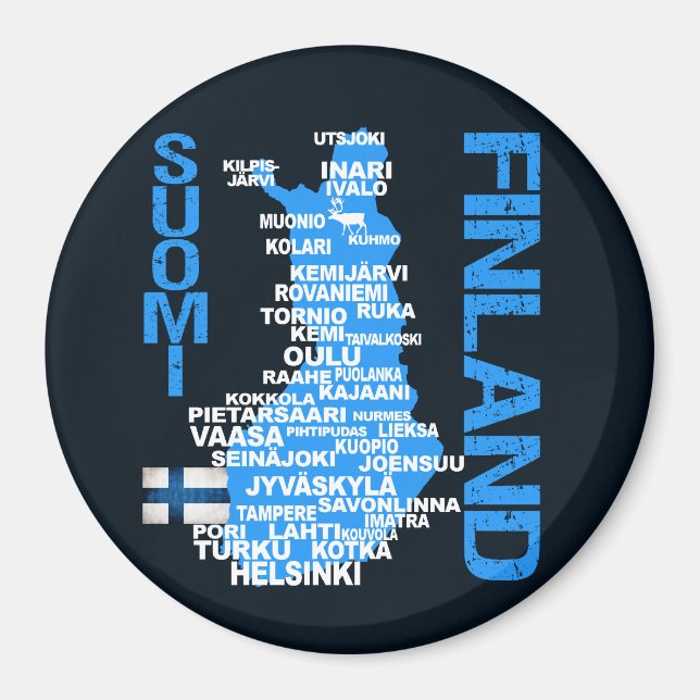 FINLAND KARTA magnet (Framsidan)